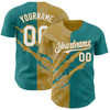 Personalized Baseball Jersey Graffiti Pattern Scratch - White Teal