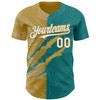 Personalized Baseball Jersey Graffiti Pattern Scratch - White Teal