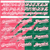 Personalized Baseball Jersey Graffiti Pattern Scratch - White Kelly Green Neon Pink