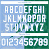 Personalized Baseball Jersey Graffiti Pattern Scratch - White Kelly Green Light Blue