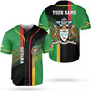 Personalized Guyana Flag Baseball Jersey - Custom Name