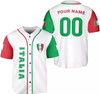 Customized Italy 3D Baseball Jersey - Custom Name & Number