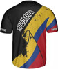 Personalized Colombia Flag Baseball Jersey - Custom Name