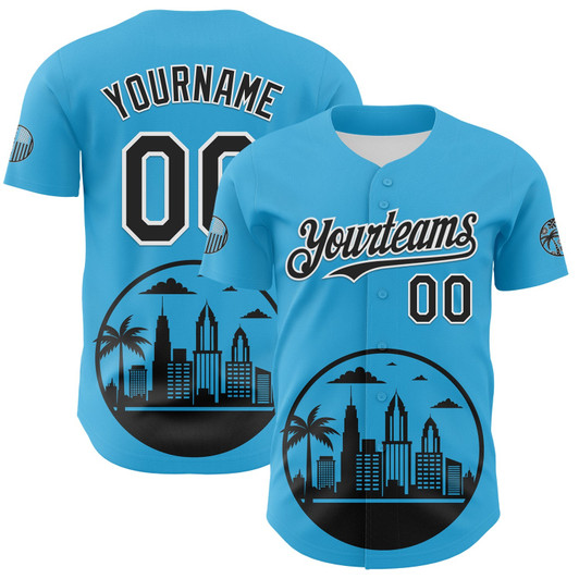 Personalized Baseball Jersey Urban City Edition Sports - Sky Blue