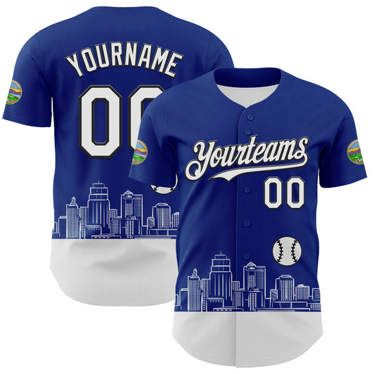 Personalized Baseball Jersey Urban City Edition Sports - Royal White