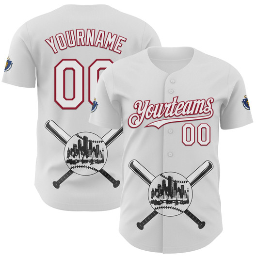 Personalized Baseball Jersey Urban City Edition Sports - White Cardinal