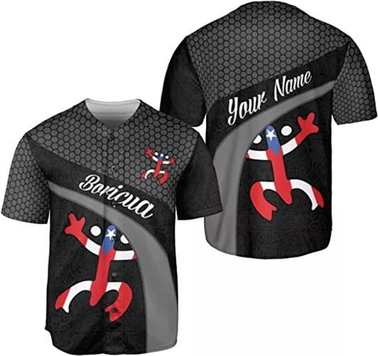 Personalized Puerto Rico 3D Baseball Jersey - Custom Name