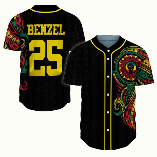 Personalized African Soul Juneteenth Baseball Jersey - Custom Name & Number
