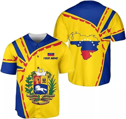 Customized Camisa De Venezuela Baseball Jersey - Custom Name