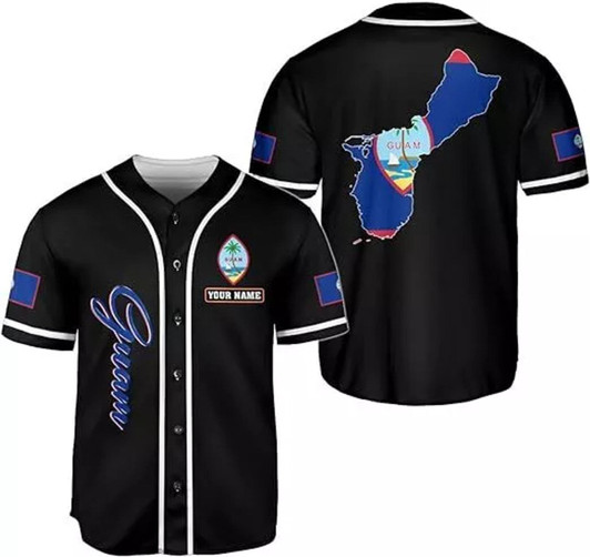 Personalized Guam Islander 3D Baseball Jersey - Custom Name