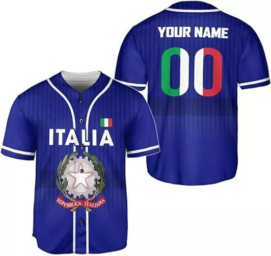 Customized Italy Baseball Jersey - Custom Name & Number