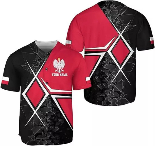 Personalized Polska Baseball Jersey - Custom Name