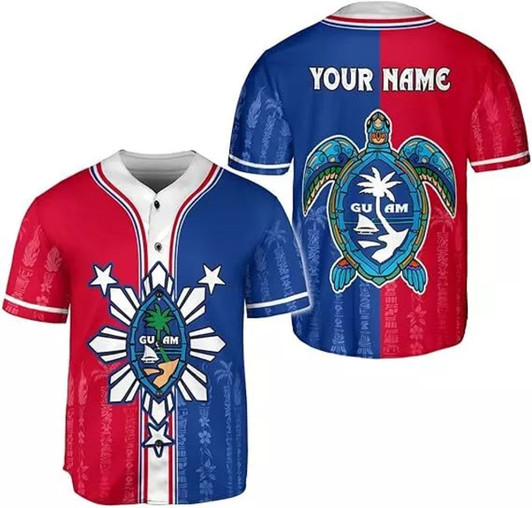 Customized Guam Islander Baseball Jersey - Custom Name