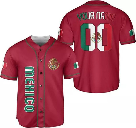 Personalized Mexican Aztec 3D Baseball Jersey - Custom Name & Number
