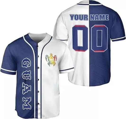 Personalized Guam Islander 3D Baseball Jersey - Custom Name & Number