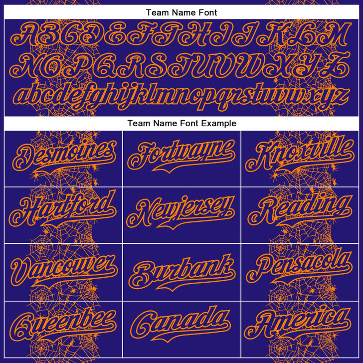 Personalized Baseball Jersey Halloween Spider Net Party Costume Ideas - Dark Purple Bay