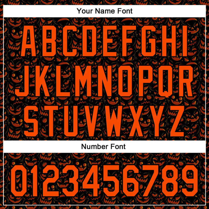 Personalized Baseball Jersey Halloween Pumpkin Party Costume Ideas - Black Orange