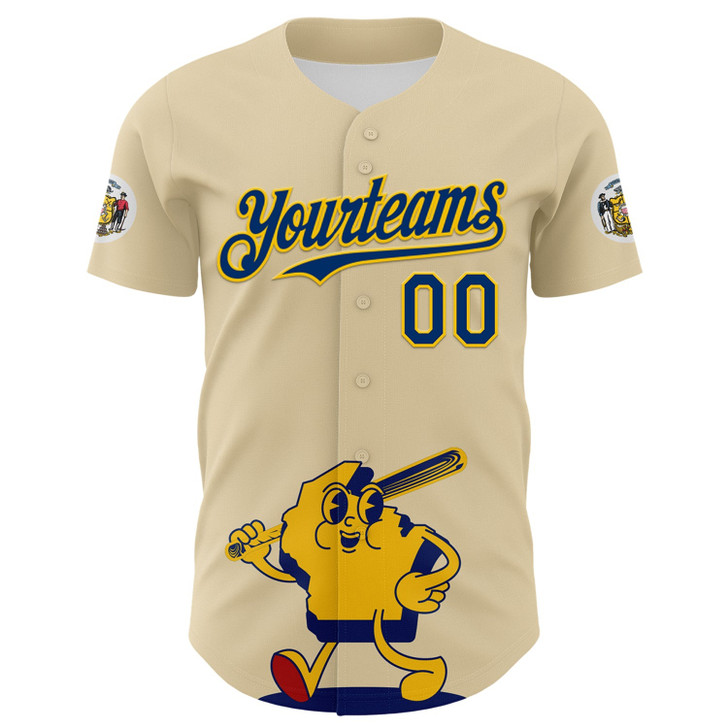 Personalized Baseball Jersey Urban City Edition Sports - Cream US Navy