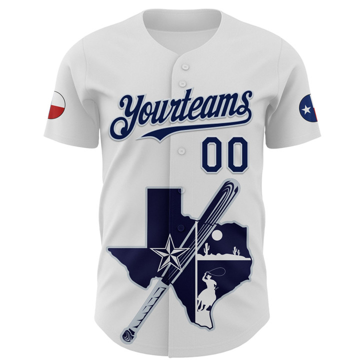 Personalized Baseball Jersey Urban City Edition Sports - White Navy