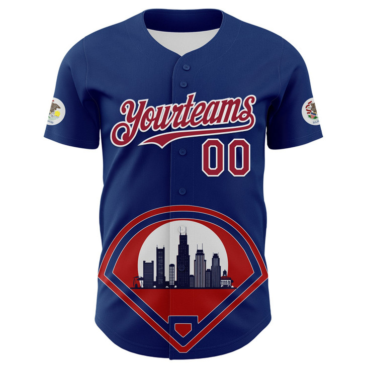 Personalized Baseball Jersey Urban City Edition Sports - Blue Cardinal