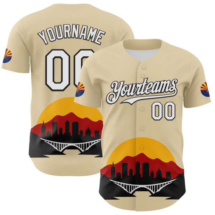 Personalized Baseball Jersey Urban City Edition Sports - Cream White