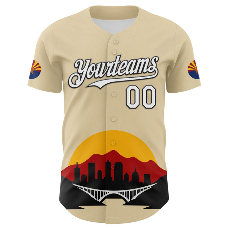 Personalized Baseball Jersey Urban City Edition Sports - Cream White