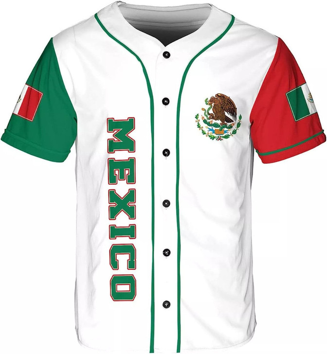 Personalized Mexico Aztec Baseball Jersey - Custom Name