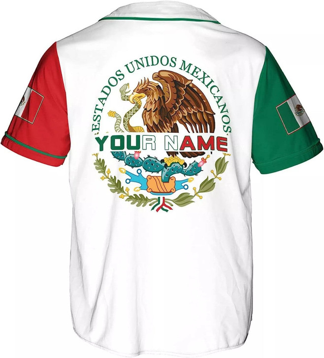 Personalized Mexico Aztec Baseball Jersey - Custom Name