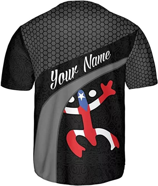 Personalized Puerto Rico 3D Baseball Jersey - Custom Name