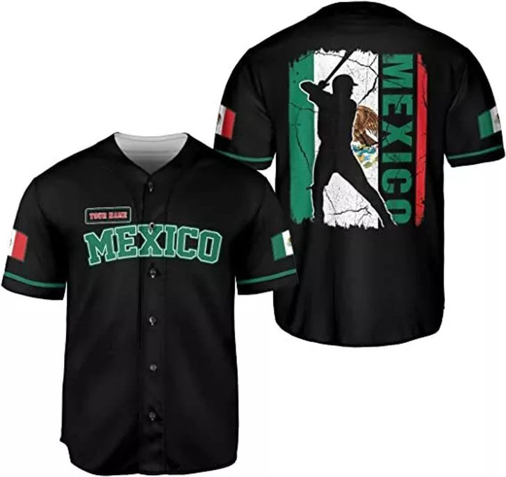 Personalized Mexican Aztec 3D Baseball Jersey - Custom Name