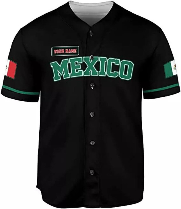 Personalized Mexican Aztec 3D Baseball Jersey - Custom Name