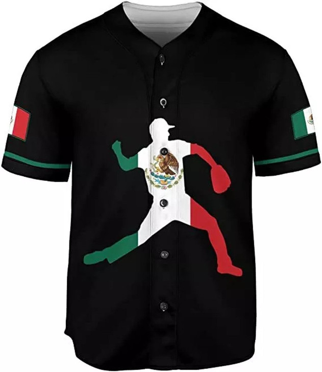 Personalized Mexico Aztec Baseball Jersey - Custom Name & Number