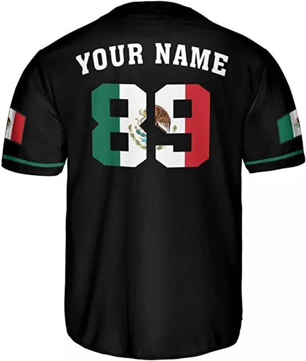 Personalized Mexico Aztec Baseball Jersey - Custom Name & Number