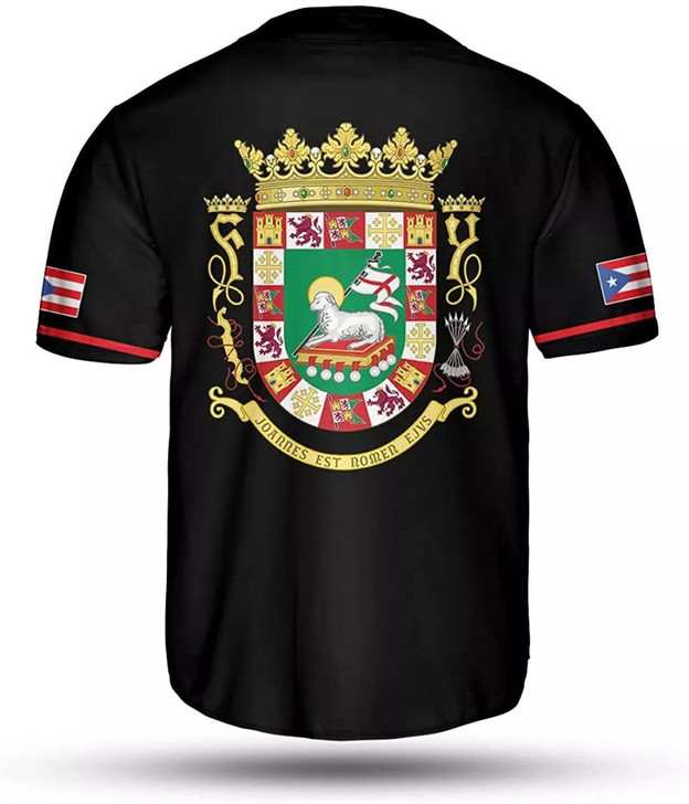 Customized Puerto Rico 3D Baseball Jersey - Custom Name