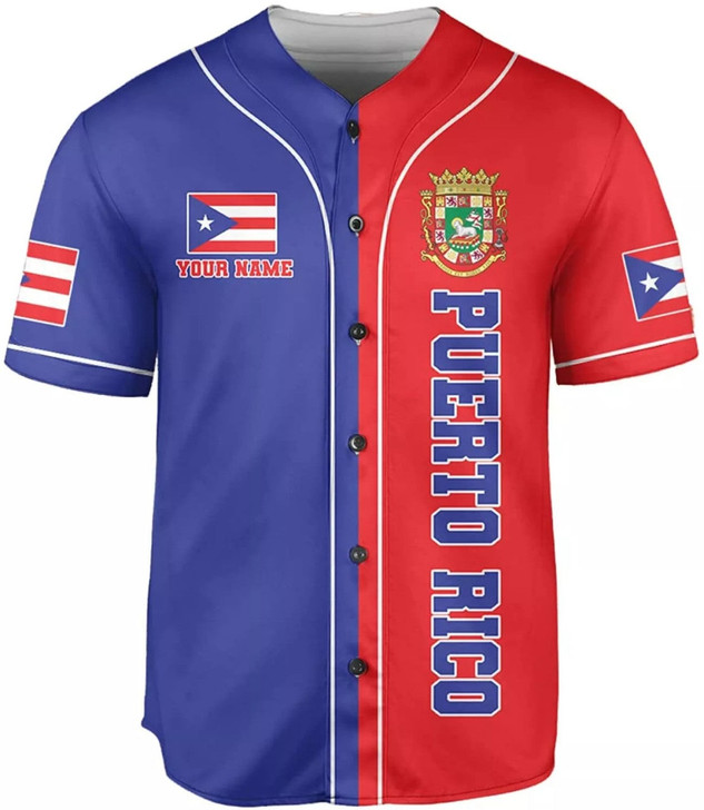 Customized Puerto Rico Baseball Jersey - Custom Name