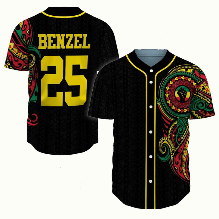 Personalized African Soul Juneteenth Baseball Jersey - Custom Name & Number