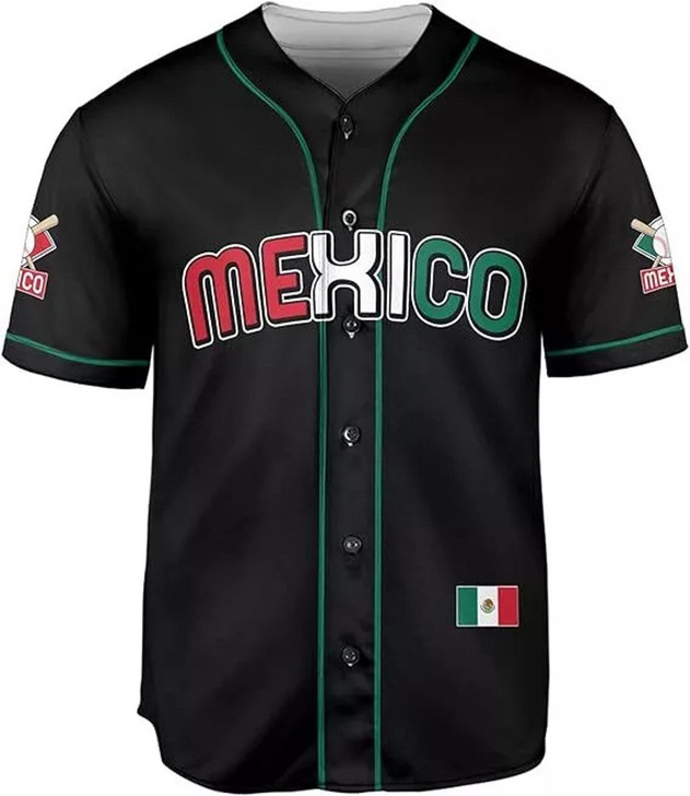 Personalized Mexico Aztec 3D Baseball Jersey - Custom Name & Number