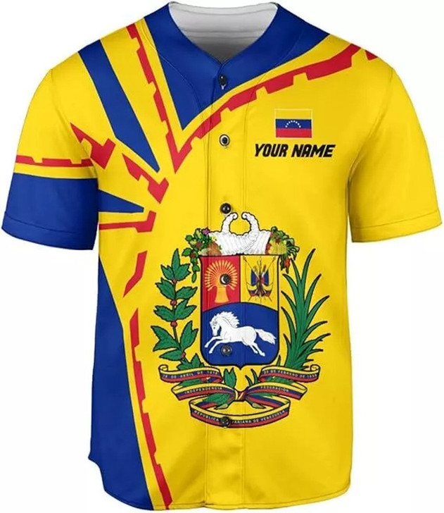 Customized Camisa De Venezuela Baseball Jersey - Custom Name