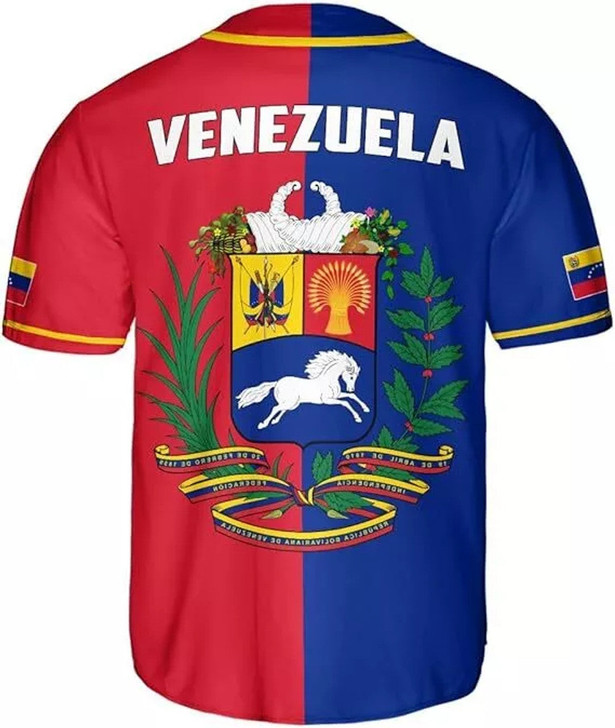 Personalized Venezuela Baseball Jersey - Custom Name