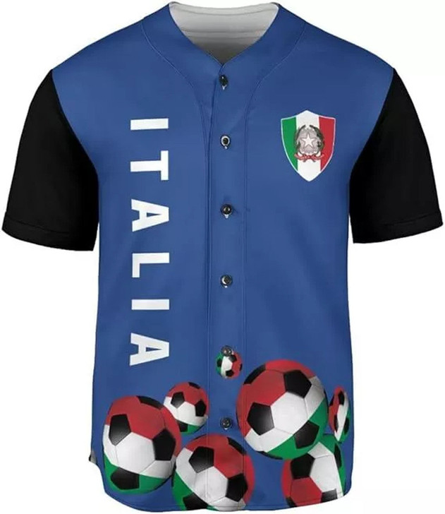 Personalized Italy Baseball Jersey - Custom Name & Number