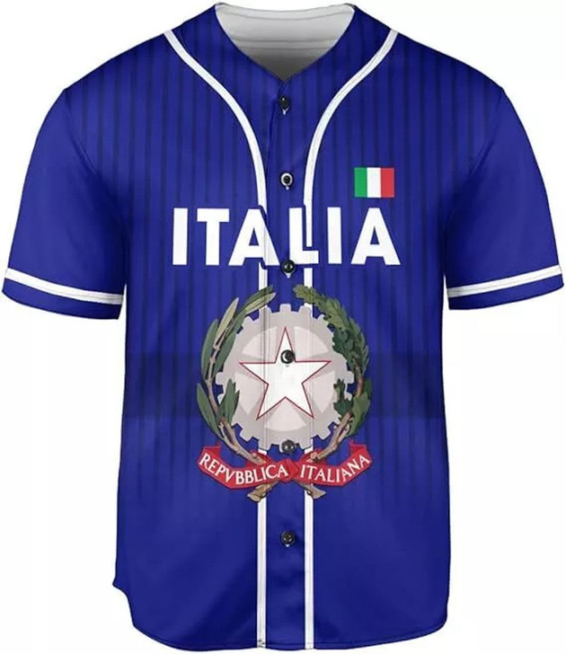 Customized Italy Baseball Jersey - Custom Name & Number