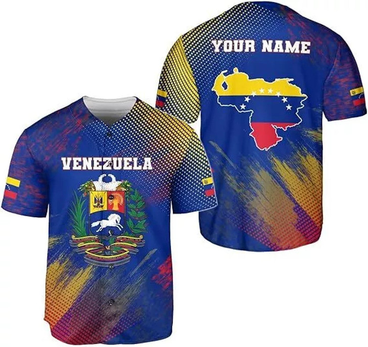 Customized Venezuela 3D Baseball Jersey - Custom Name