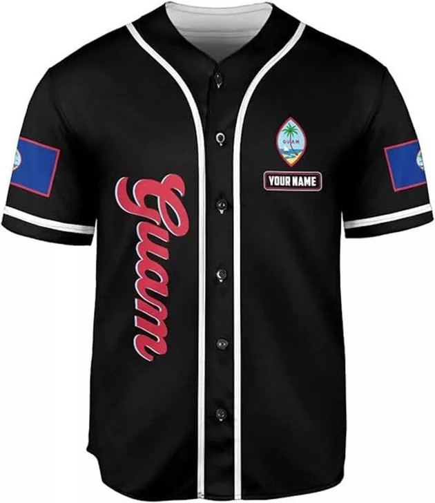 Personalized Guam Islander Flag 3D Baseball Jersey - Custom Name