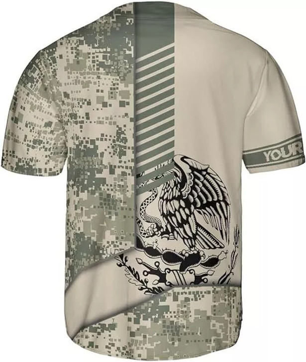Personalized Mexico Aztec Soccer 3D Baseball Jersey - Custom Name