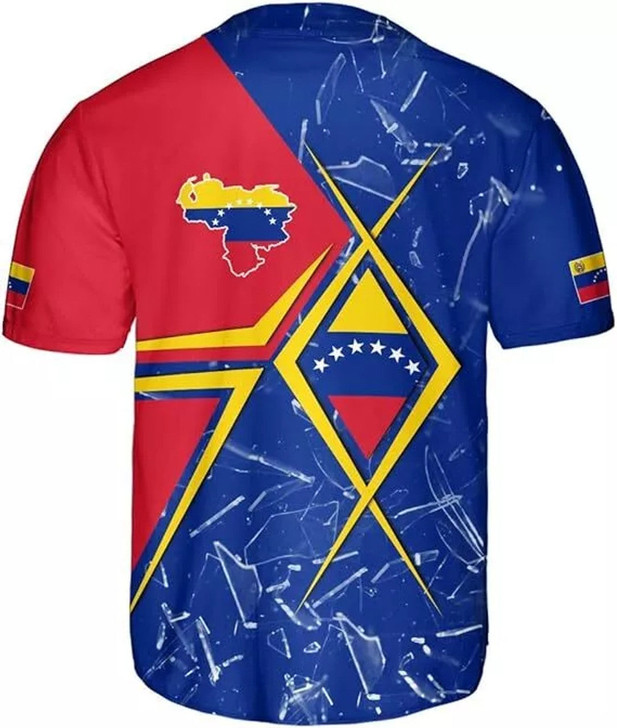 Personalized Venezuela 3D Baseball Jersey - Custom Name