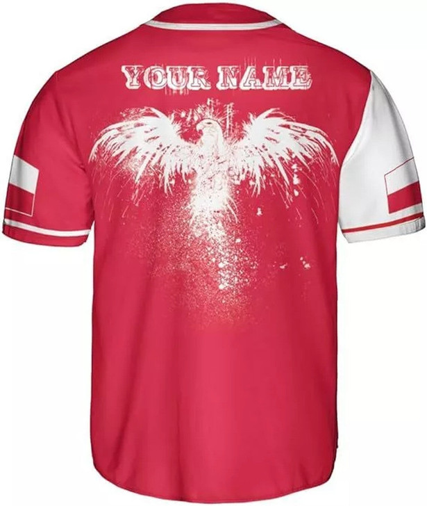 Customized Poland Baseball Jersey - Custom Name