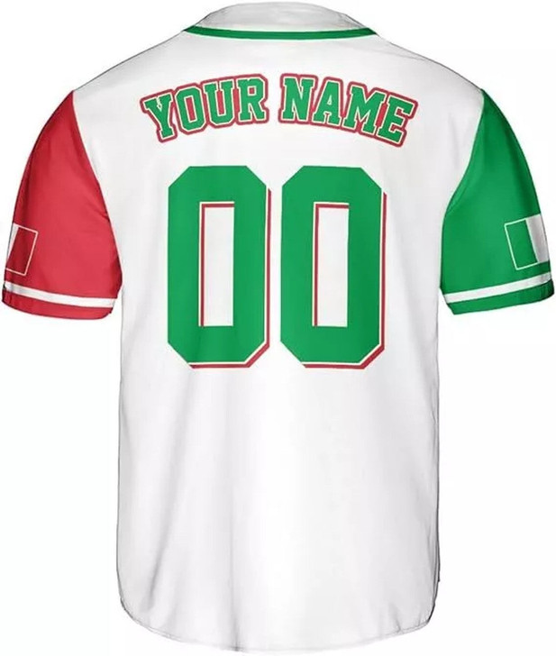 Personalized Italy 3D Baseball Jersey - Custom Name & Number