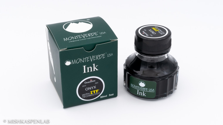 Monteverde Gemstone Bottled Ink - Onyx - 90 ml