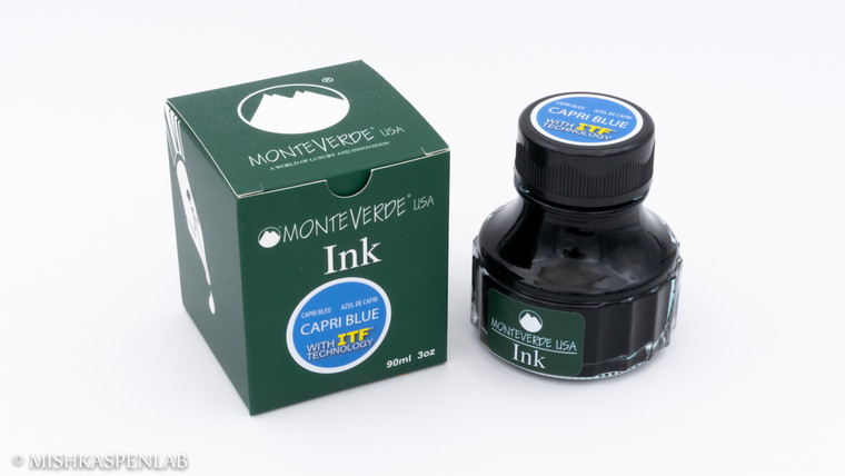 Monteverde Core Collection Bottled Ink - Capri Blue - 90 ml