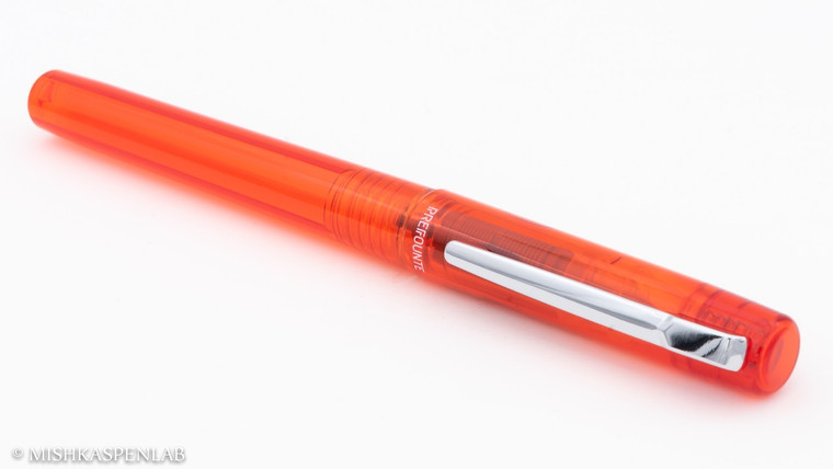 Platinum Prefounte Fountain Pen - Vermillion Orange - Medium